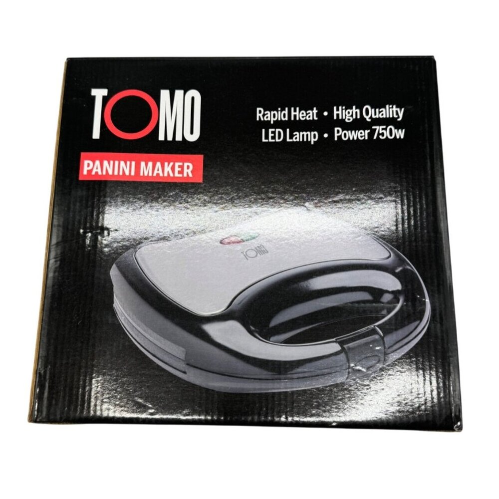 TOMO Panini Maker 750W Rapid Heat & LED Lamp READ